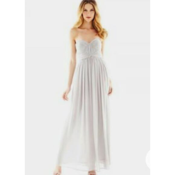 Pearl Georgina Chapman Slate Studded Strapless Maxi Dress Size 4 - Picture 1 of 7